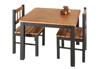 Kids Table 3-pc. Set - Oak/Iron Table