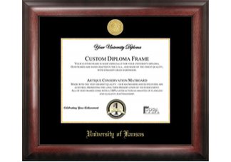 University of Kansas Gold Embossed Diploma Frame