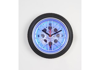 14 Tire Wall Clock (With Blue Neon Light)