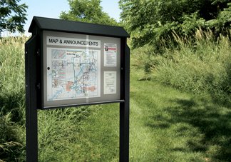 Large Double Sided Message Center with posts