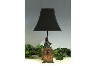 22in Monkey on Box Lamp