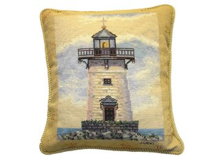 Lighthouse Needlepoint Pillow
