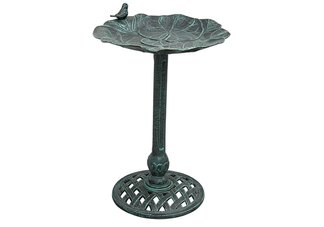 Verdigris Lily Pad Birdbath