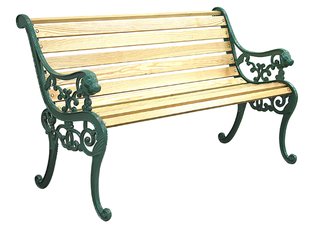 Lion Head Hammertone Green Bench
