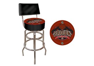 Brown University Padded Bar Stool with Back