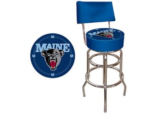 University of Maine Padded Bar Stool with Back