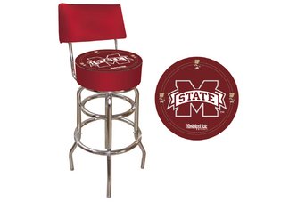 Mississippi State University Padded Bar Stool with Back