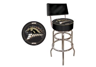 Western Michigan University Padded Bar Stool with Back