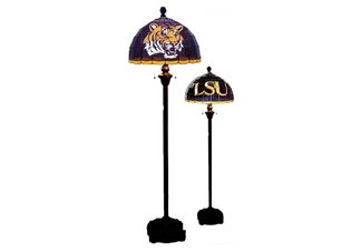 Louisiana State University Tigers Purple Tiffany Floor Lamp