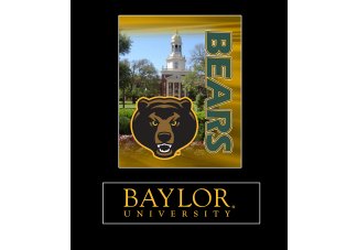 Baylor Bears Framed Wall Hanging