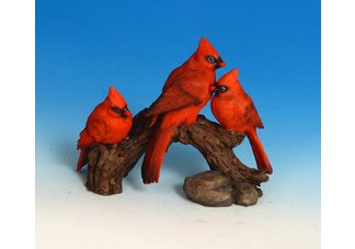 Cardinal Trio On Branch