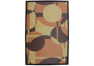 Circles bamboo area rug 4 x 6