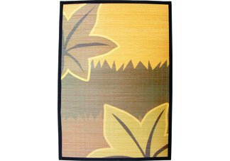 Falling leaves bamboo area rug 4 x 6