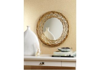 Rattan Round Wall Mirror