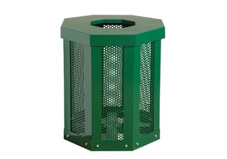 trash receptacle, bike rack, bike, rack,commercial dumpster, park dumpster, campground dumpster, par
