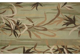 Olive & Brown Reed Rug