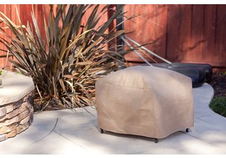 Patio Ottoman or Side Table Cover including "Duck Dome" feature