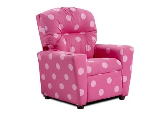 Pink Polka Dot Childs Recliner