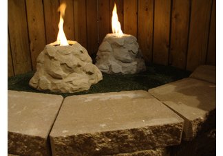 Patio Garden Miniature Boulder Fireburner