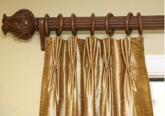 Pinch Pleat Silk Drapes
