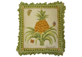 Pineapple Needlepoint Pillow