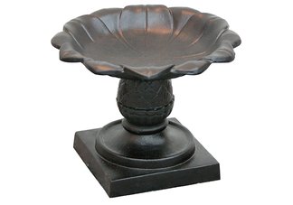 Antique Copper Pineapple Tabletop Birdbath