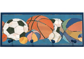 Old Time Sports Balls Peg Board