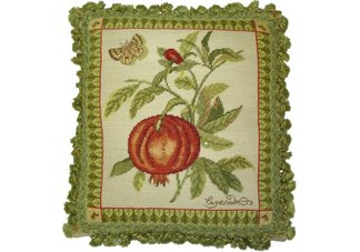 Pomegranate Needlepoint Pillow