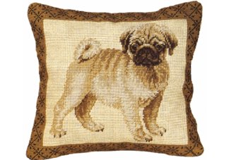 Pug Needlepoint Pillow