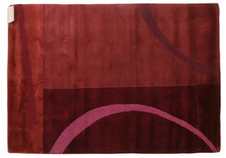 Red and Pink Curve Rug