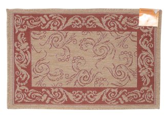 Red Scroll Rug
