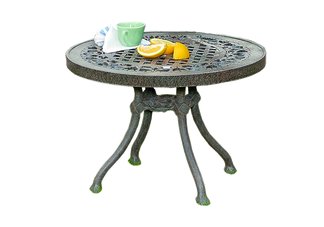 cast aluminum furniture, patio furniture, outdoor furniture, renaissance collection, occasional tabl