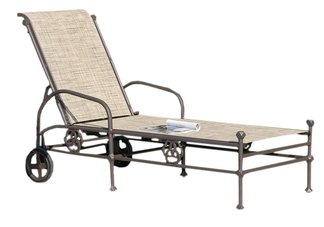 cast aluminum furniture, chaise lounge, renaissance collection, renaissance sling, patio furniture, 