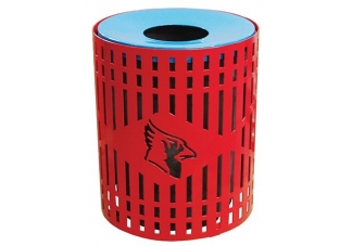 32 Gallon Personalized Diamond Trash Receptacle
