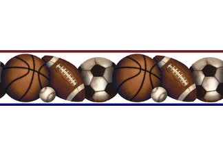 Play Ball Peel & Stick Border