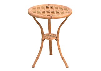 15" Round Bamboo End Table