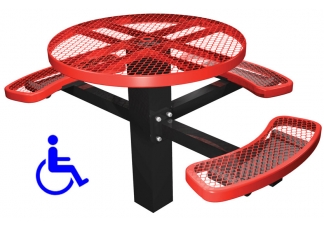 round ada picnic tables, picnic tables, round picnic tables