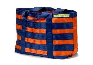 Maggie Bags Tote of Many Colors Wine Tote -  Orange/Royal Blue
