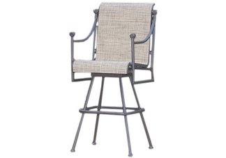 30" Cast Aluminum Sling Bar Stool