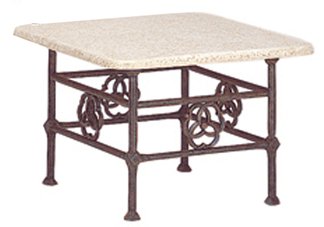 28" x 28" Cast Aluminum Corner Table