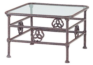 28" Cast Aluminum Renaissance Corner Table