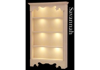 Savannah Lighted Display Case and Shelving Unit