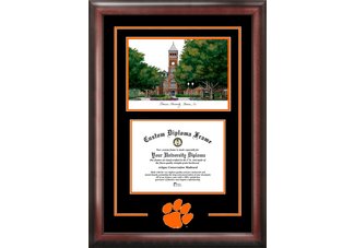 Clemson University Spirit Graduate Frame with Limited edition lithograph
