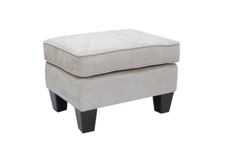 Sandstone Upholstered Oxford Ottoman