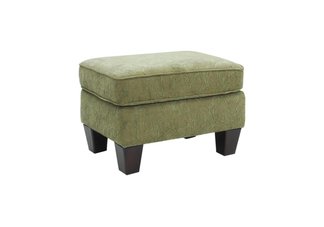 Sage Green Upholstered Oxford Ottoman