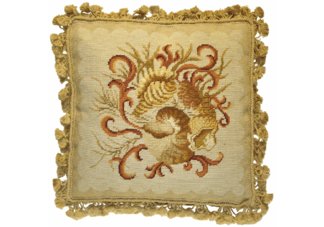Shell Cluster Needlepoint Pillow