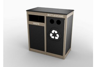 Side Opening Double Recycle Waste Enclosure