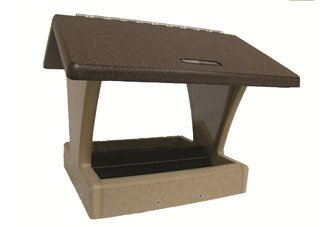 4 Qt. 2-Sided Hopper Bird Feeder-Brown Roof