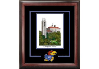 Kansas Jayhawks Spirit Lithograph Frame