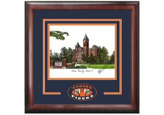 Auburn Tigers Spirit Lithograph Frame